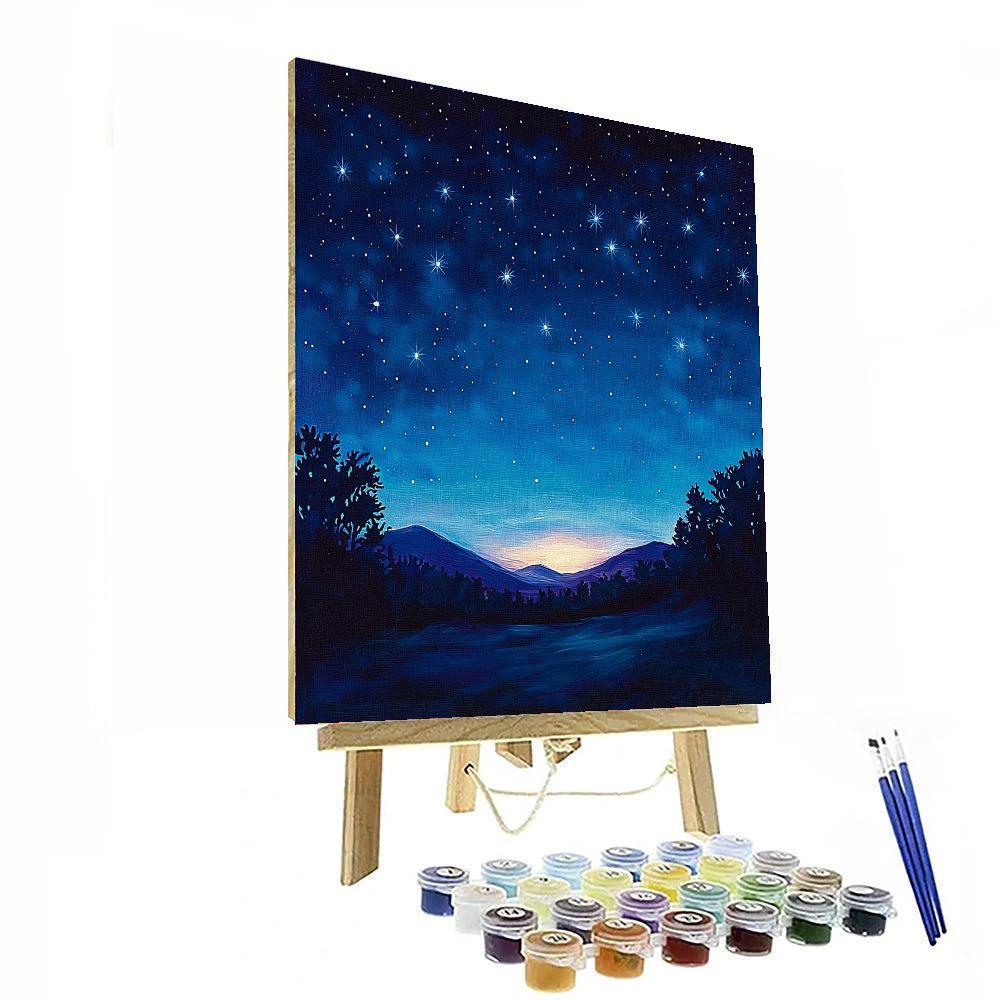 Georges Seurat Inspired Starry Twilight Mirage  Numbered Painting Kits