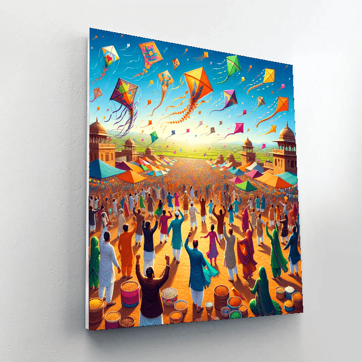 Kite Festival - Gujarat, India Paint By Numbers Kits