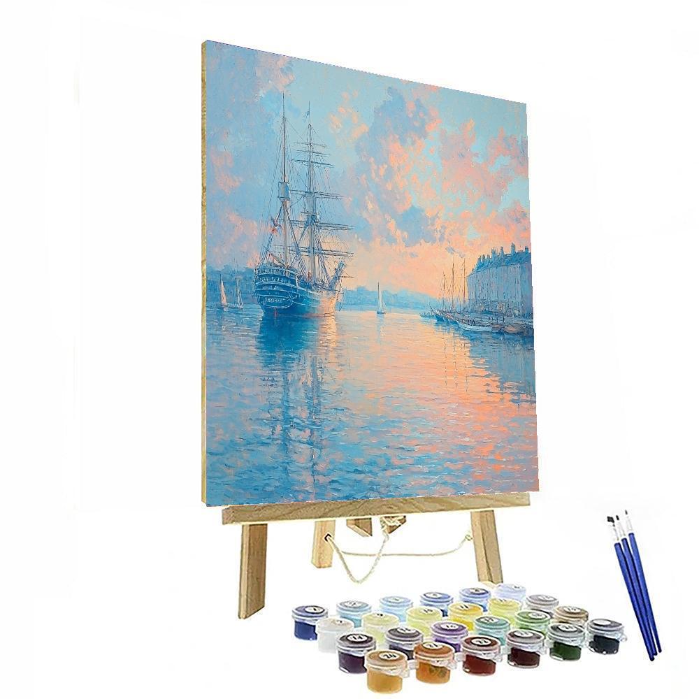 J.M.W. Turner Inspired Harbor Of Serenity  Paint By Numbers Kits
