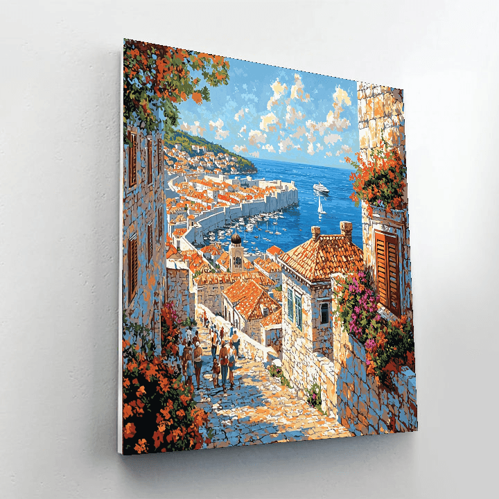 Dubrovnik Old Town - Dubrovnik, Croatia Numbered Painting Kits