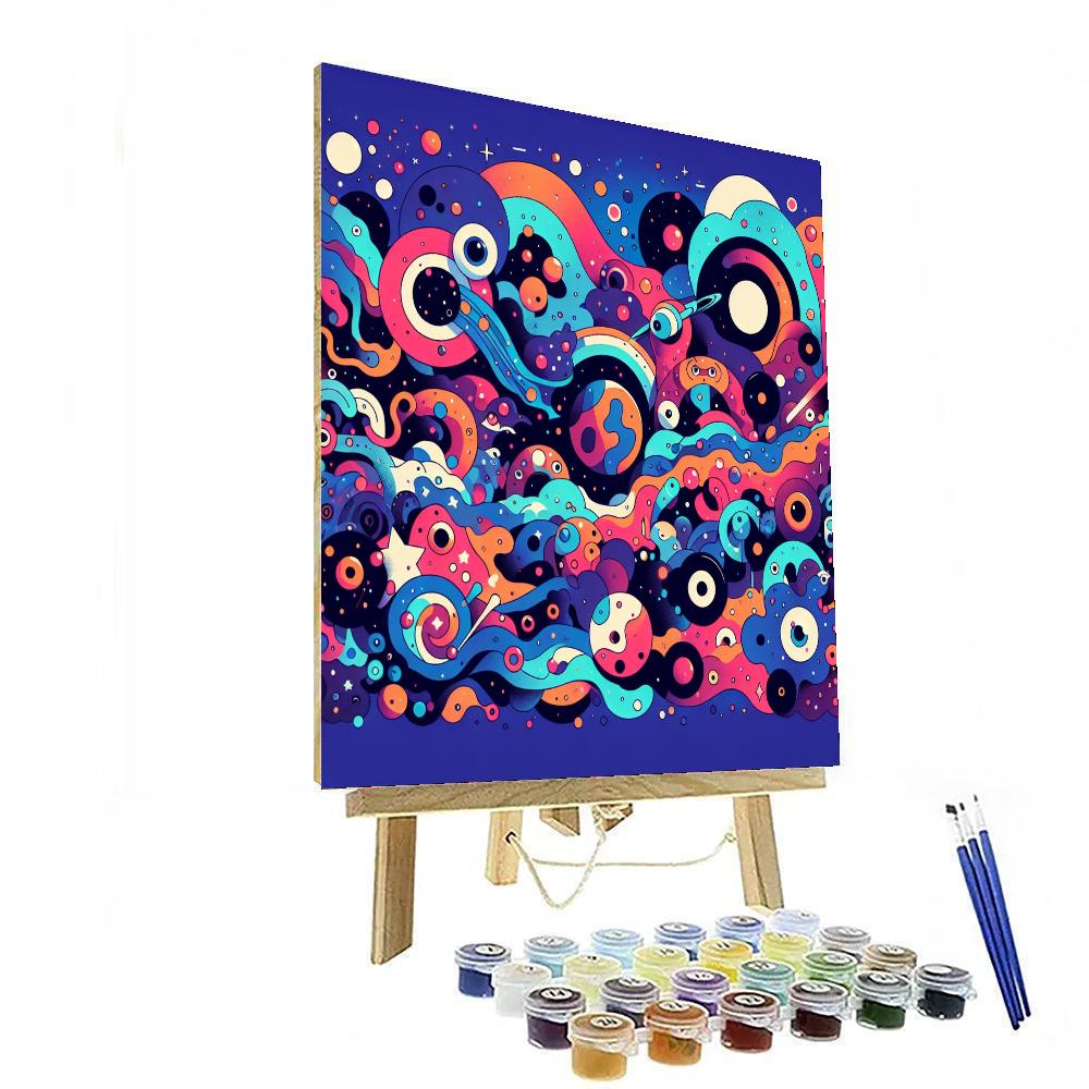 Galactic Animal Odyssey Painting Number Kit