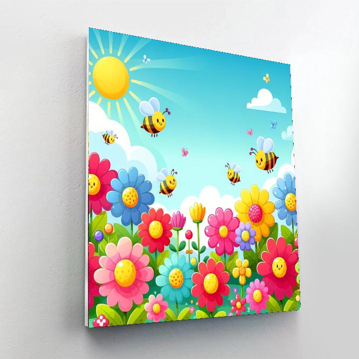 Happy Springtime Garden DIY Paint By Numbers