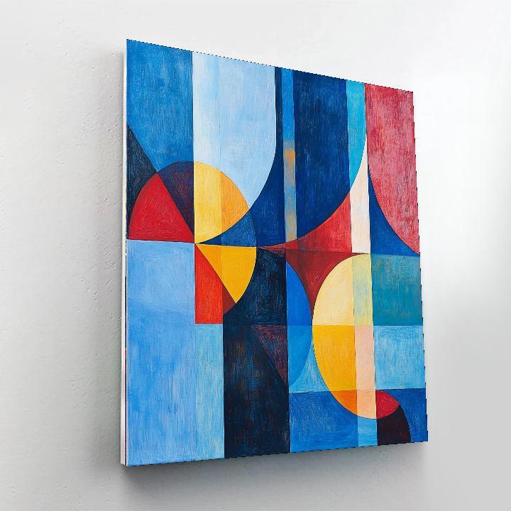 Sonia Delaunay Inspired Geometric Melody Of Life  Paint By Color
