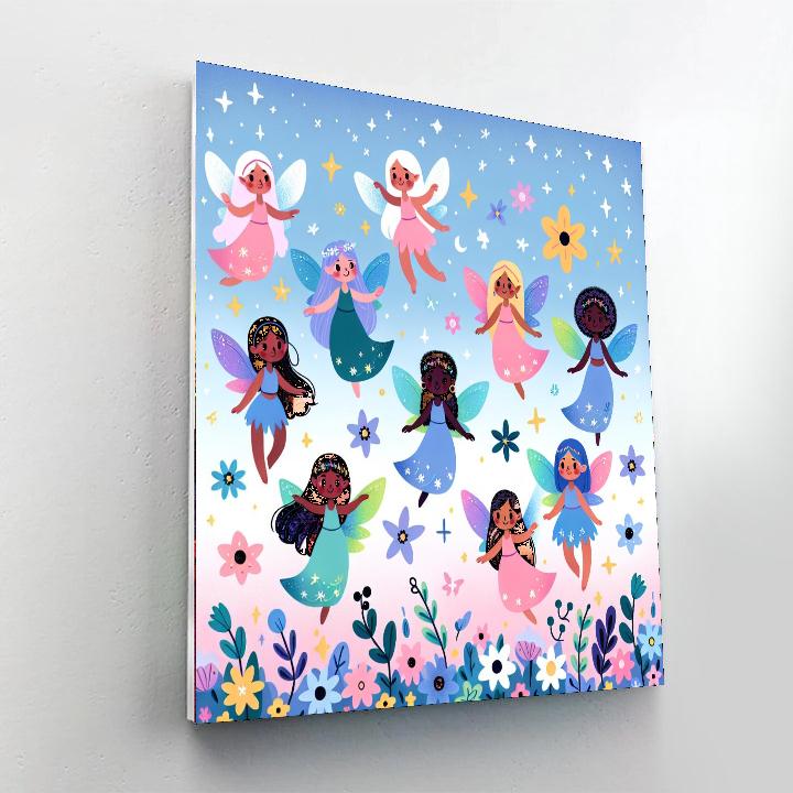 Rainbow Fairy Tales Paint By Numbers Art