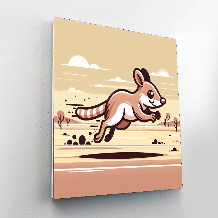 Bouncing Bandicoot Paint By Numbers Art