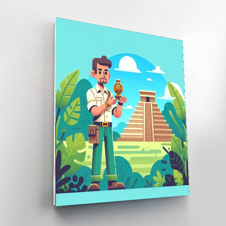 Ancient Mayan Mystery Painting Number Kit