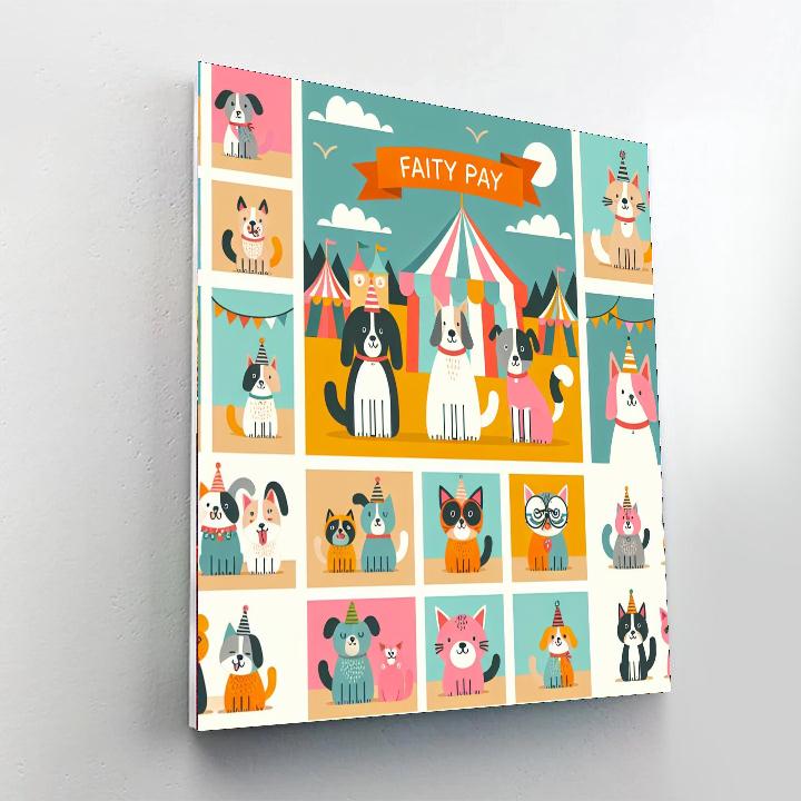 Paws And Claws Carnival Painting By Numbers Kit