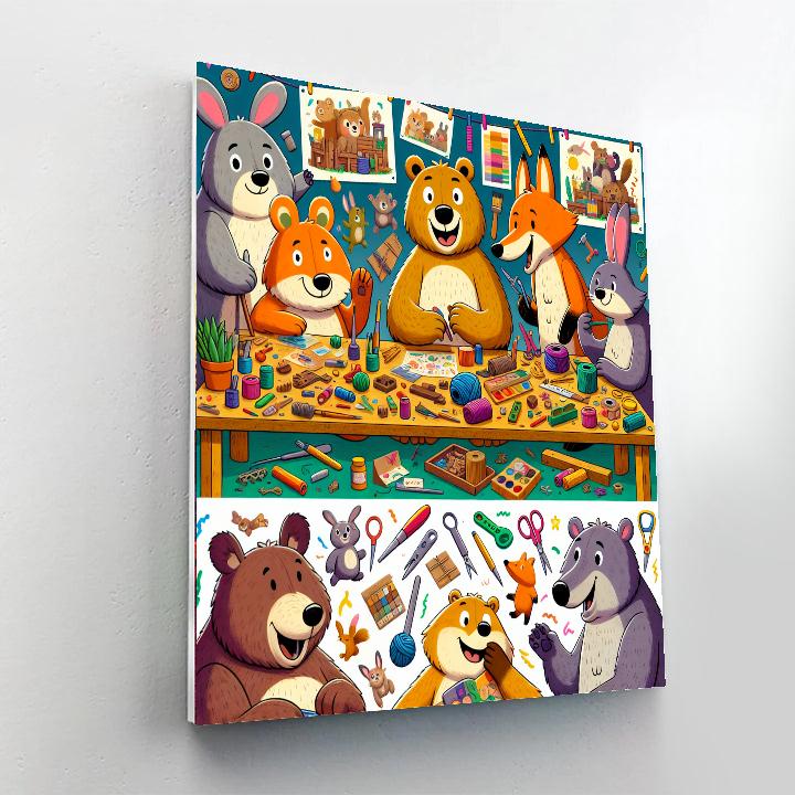 Friendly Animal Workshop Paint By Numbers Kits