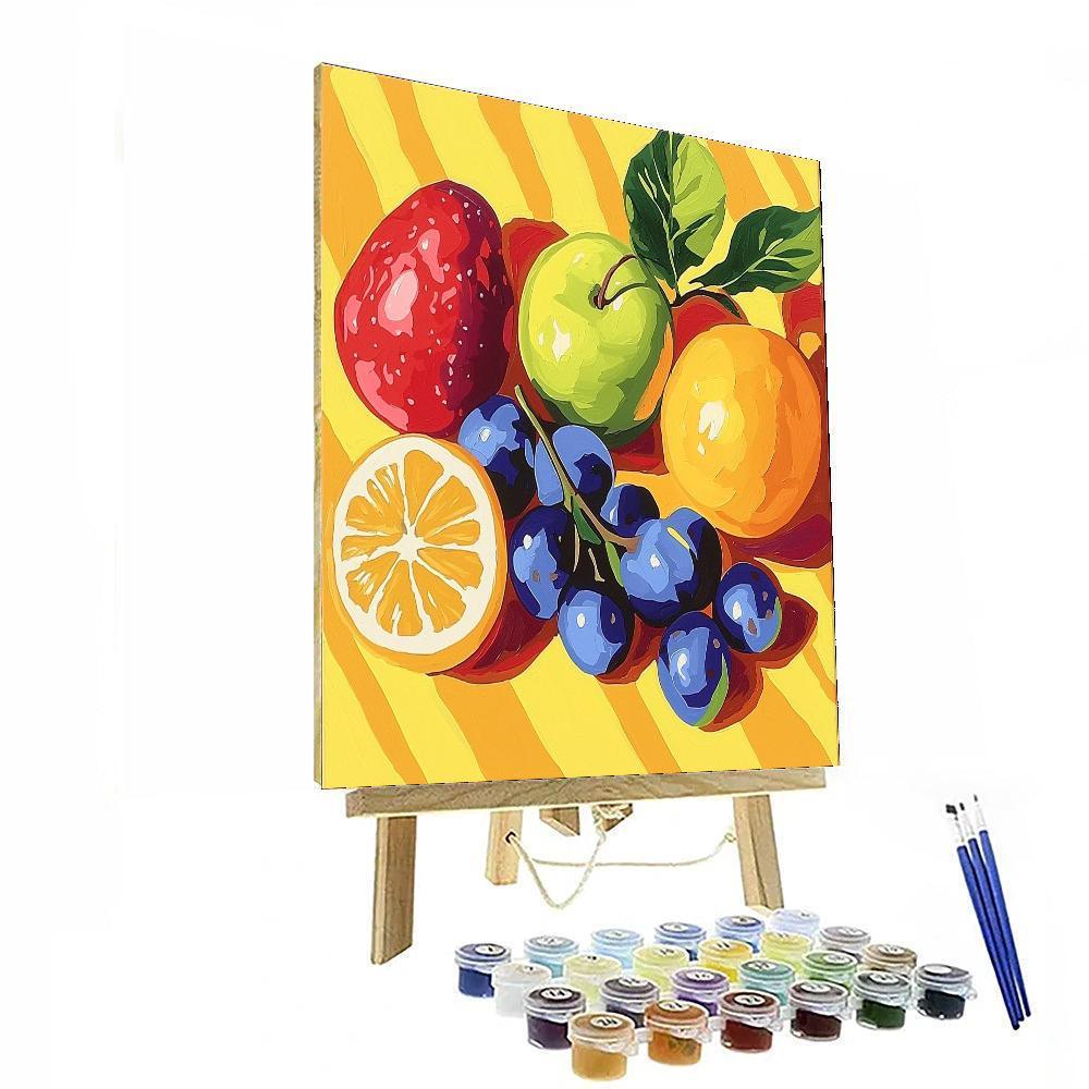 Andy Warhol Inspired Warhol's Pop Fruit Explosion  Numbered Painting Kits