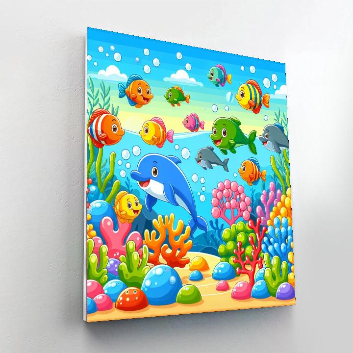 Ocean Adventures With Friendly Fish Number Painting