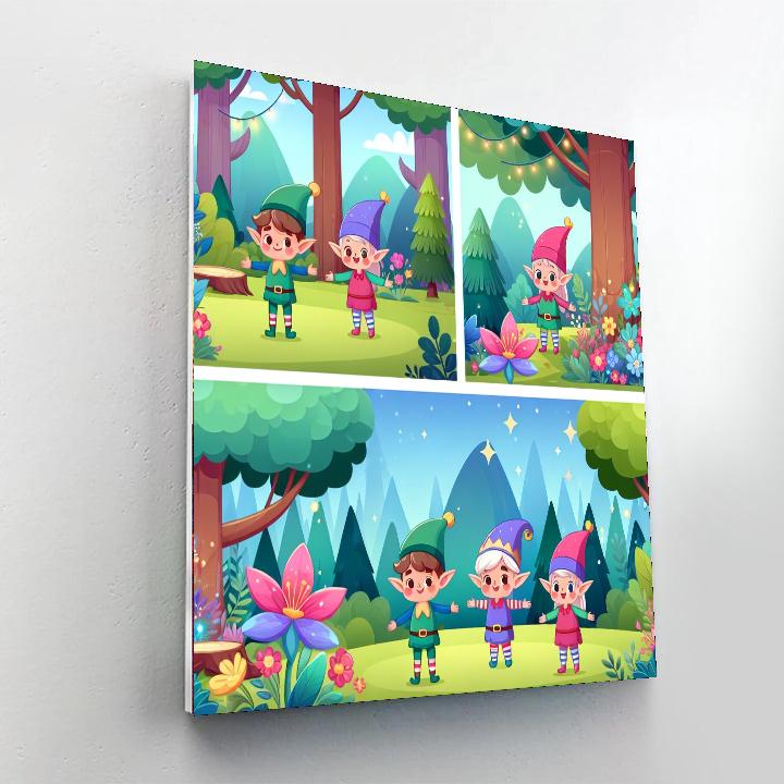 Enchanted Enclave Of Elves Paint By Numbers Art