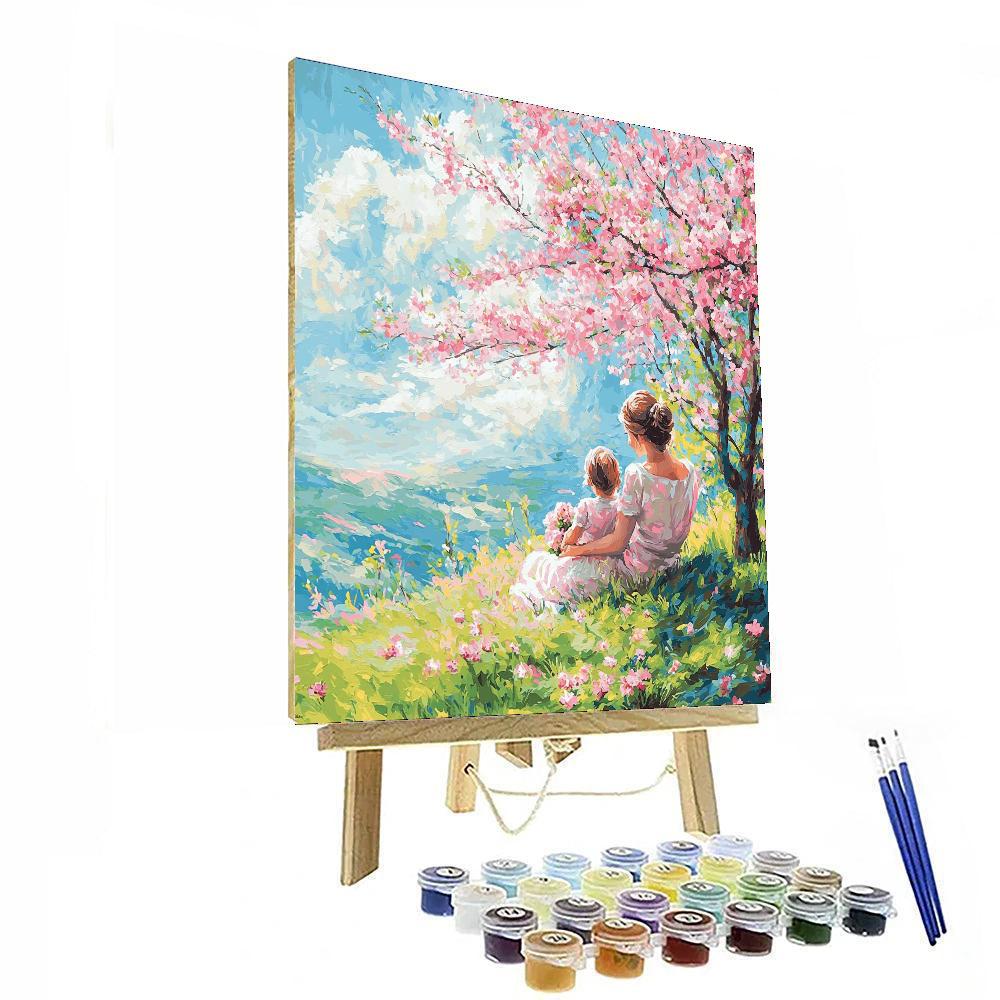 Together Under The Cherry Blossoms Paint By Color