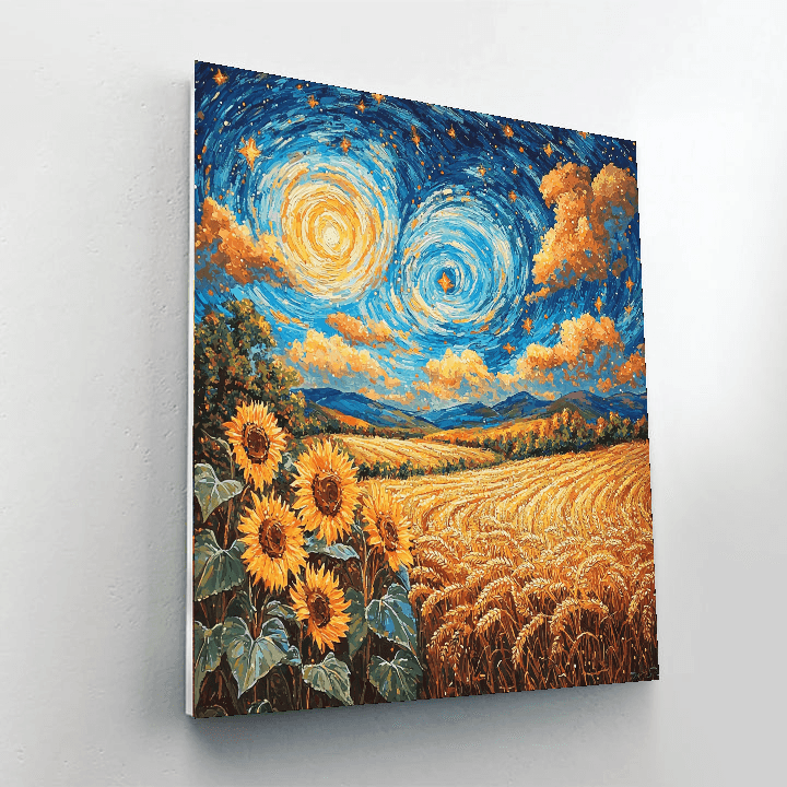 Vincent Van Gogh Inspired Rustic Harvest Symphony  Numbered Painting Kits