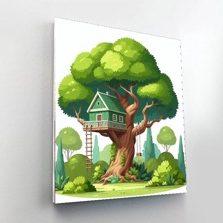 Treehouse Hideaway Paint By Color