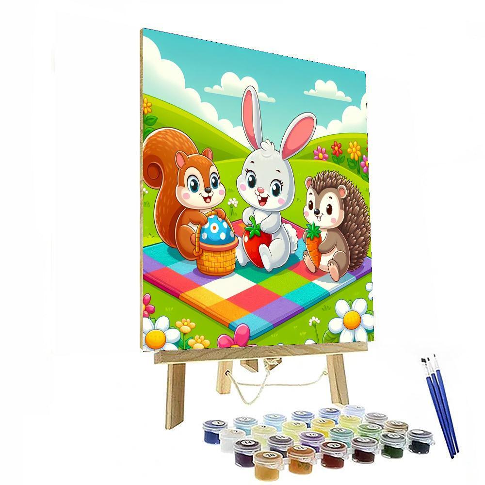 Cute Critters Picnic Paint By Numbers Kits