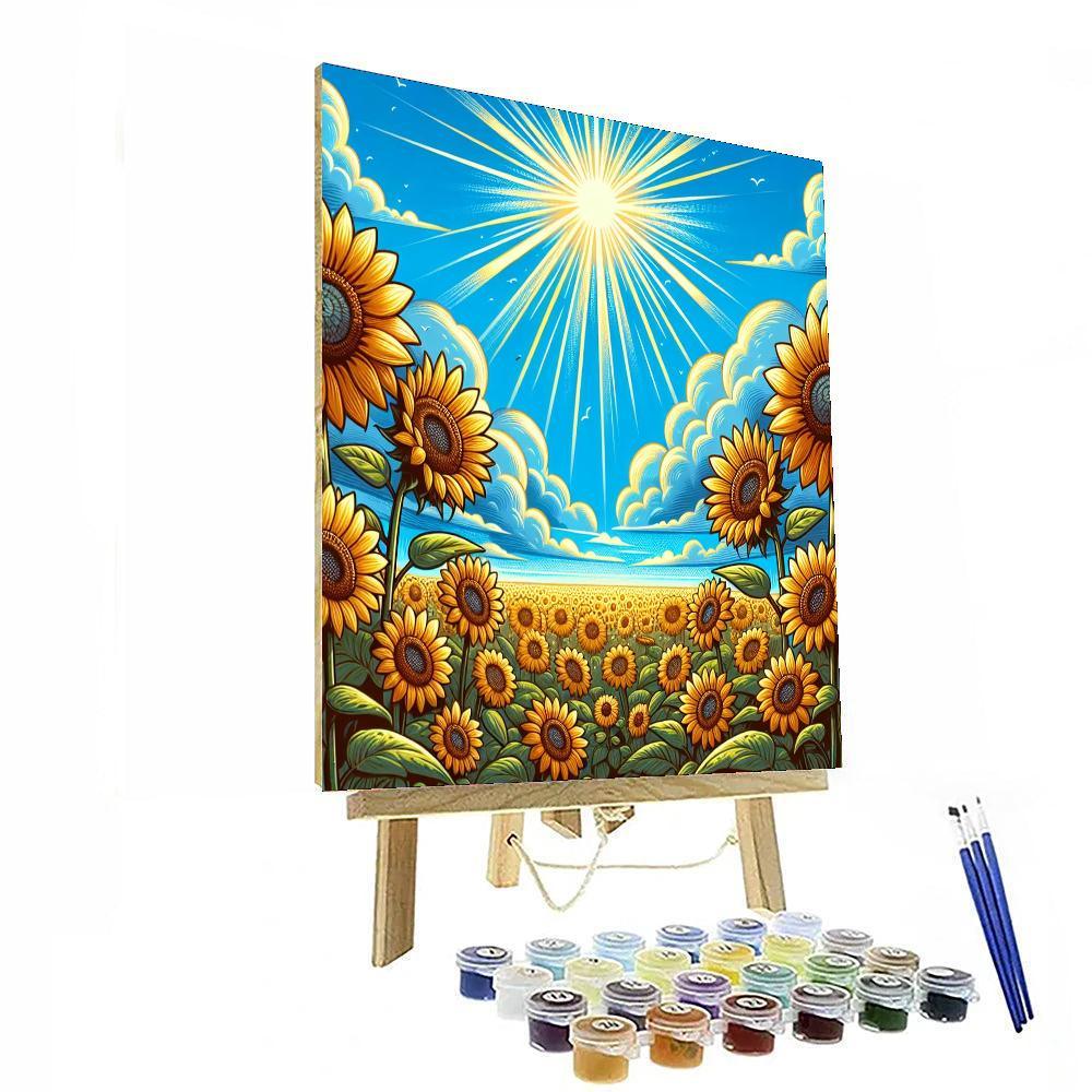 Sunflower Field Splendor Paint By Numbers