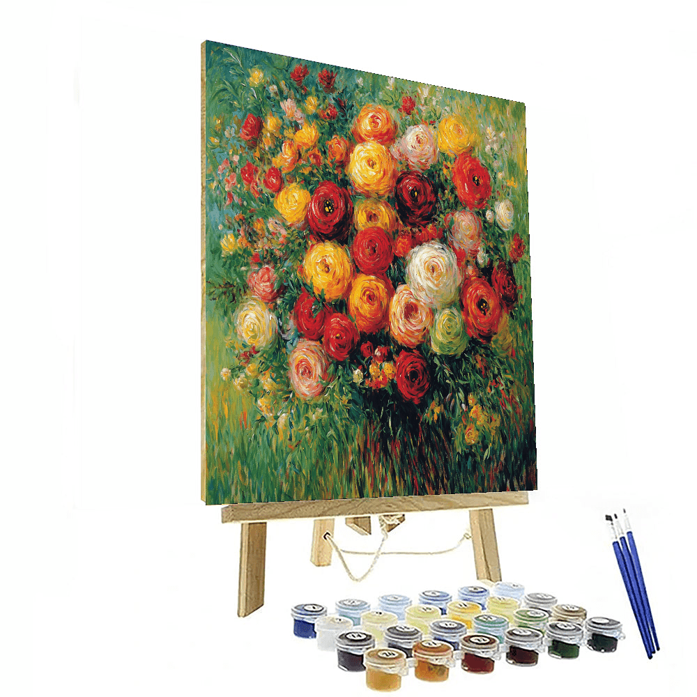 Pierre-Auguste Renoir Inspired Vintage Floral Symphony  Paint By Numbers Art