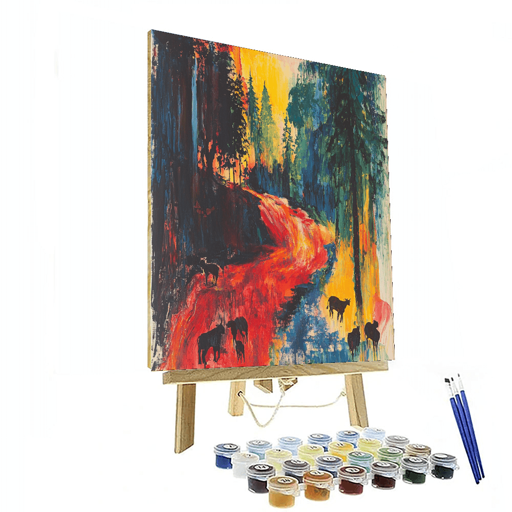Franz Marc Inspired Dynamic Wildlife  Paint By Numbers Kits