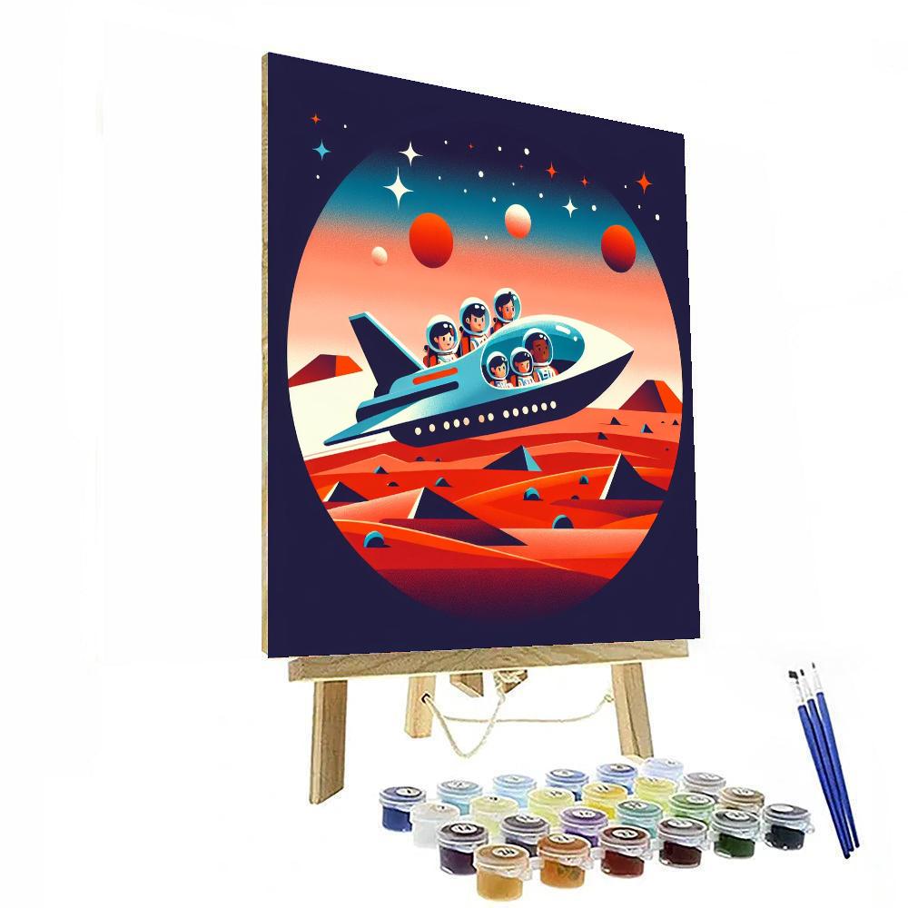 Galactic Journey To Mars Painting Number Kit