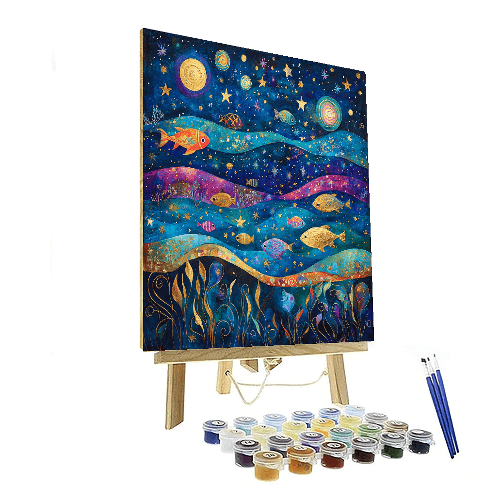 Paul Klee Inspired Celestial Sea Life  DIY Paint By Numbers