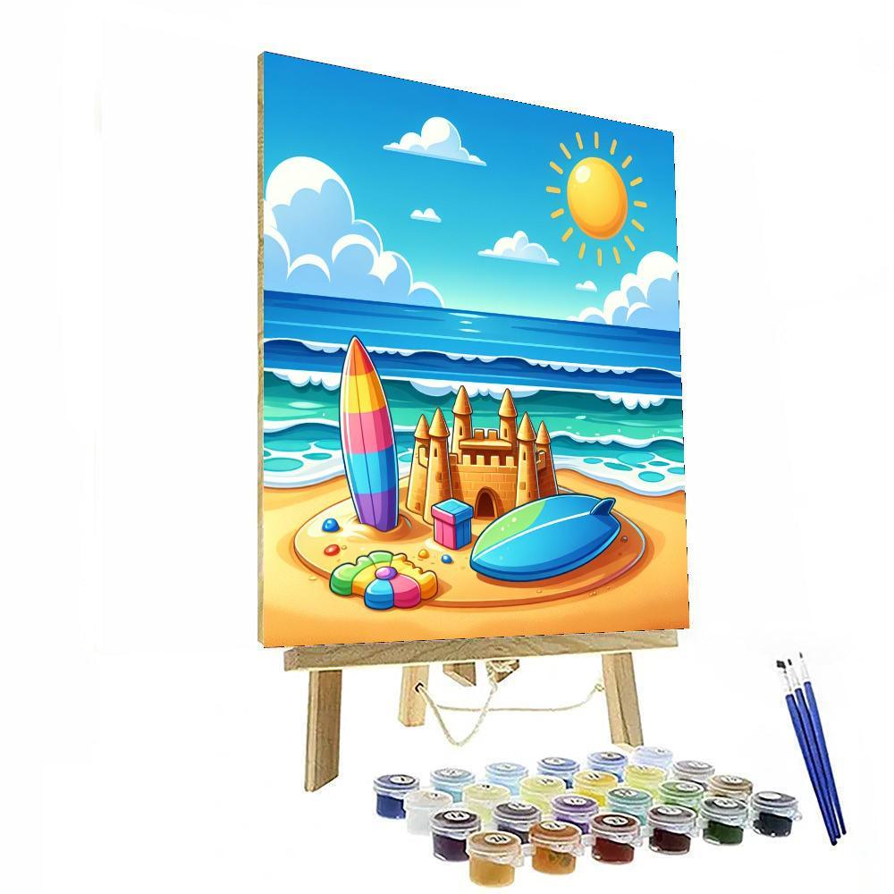 Sunny Day Beach Party Painting By Numbers Kit