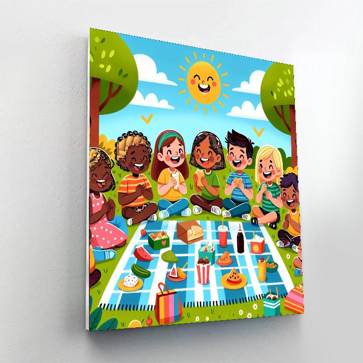 Playful Picnic Paint By Numbers Art