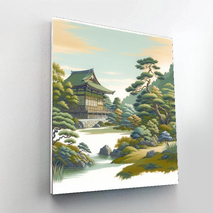 Japanese Zen Temple Retreat DIY Paint By Numbers