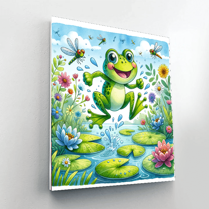 Silly Frog - DIY Painting By Numbers Kit
