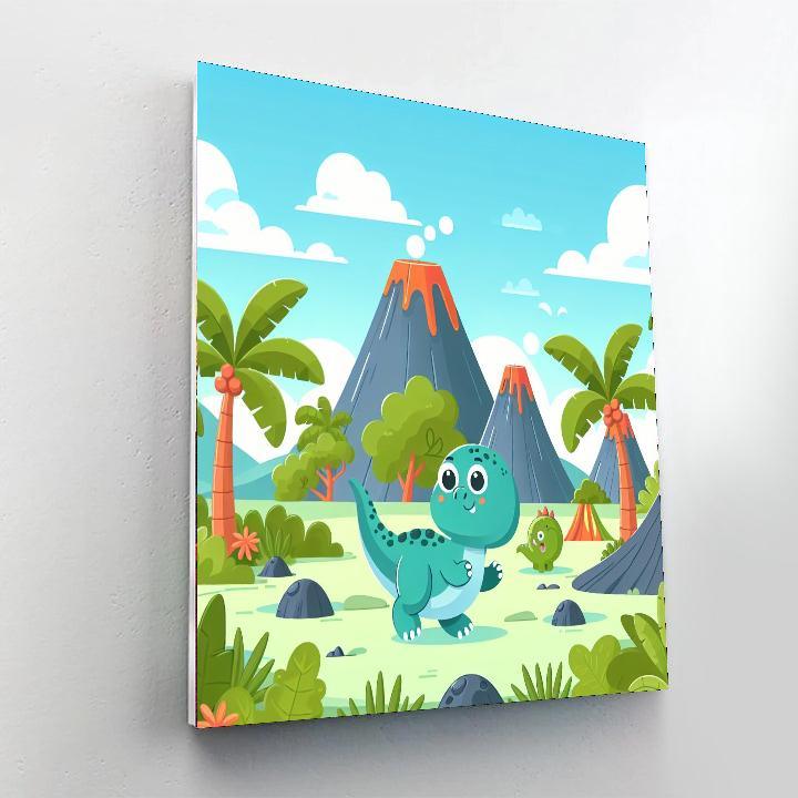 Dinosaurs' Playland Numbered Painting Kits