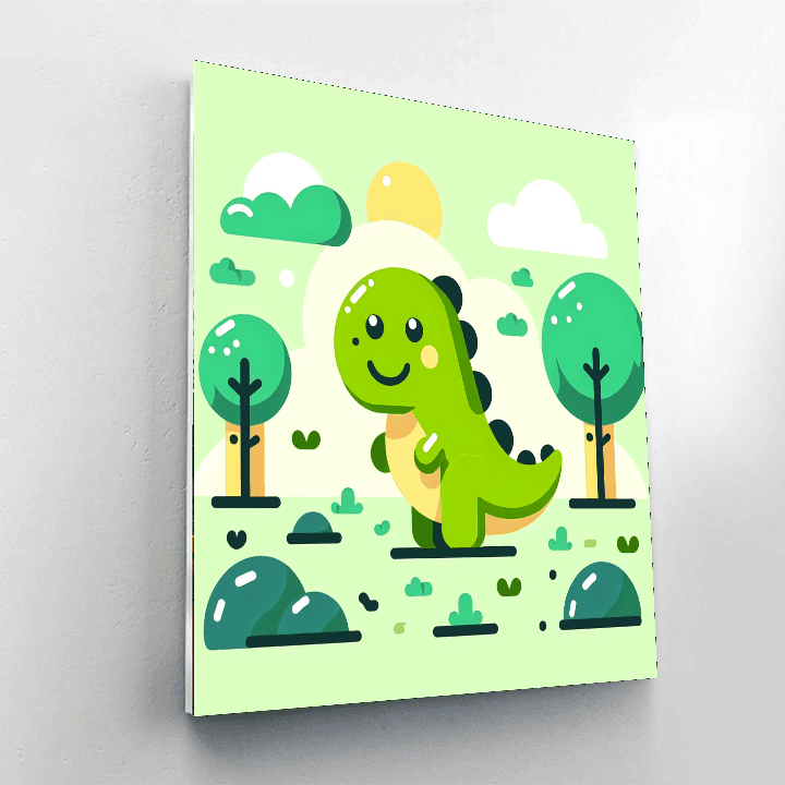 Charming Dino Discovery DIY Paint By Numbers