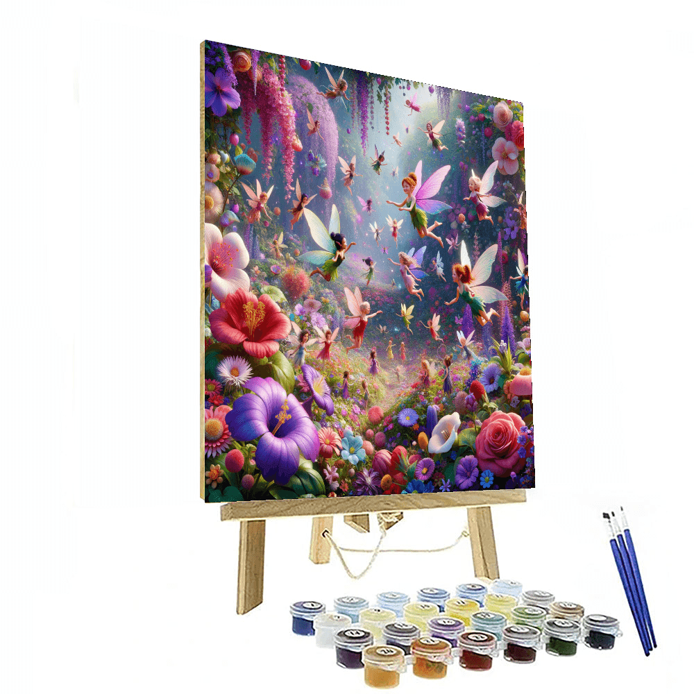 Delicate Fairy Garden Painting Number Kit