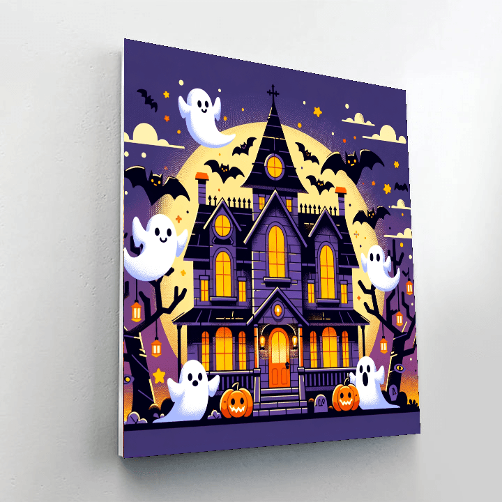 Spooky Haunted House Paint By Color