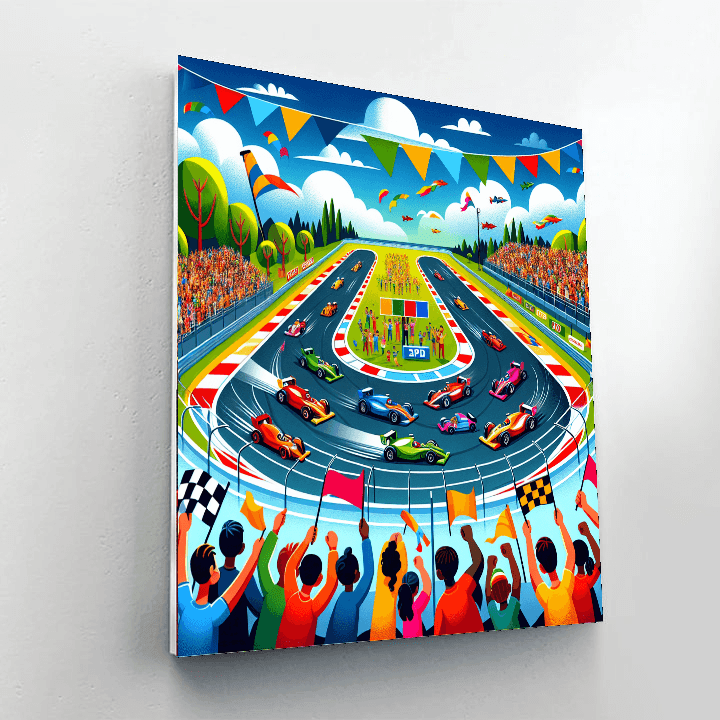 Exciting Race Day Painting Number Kit