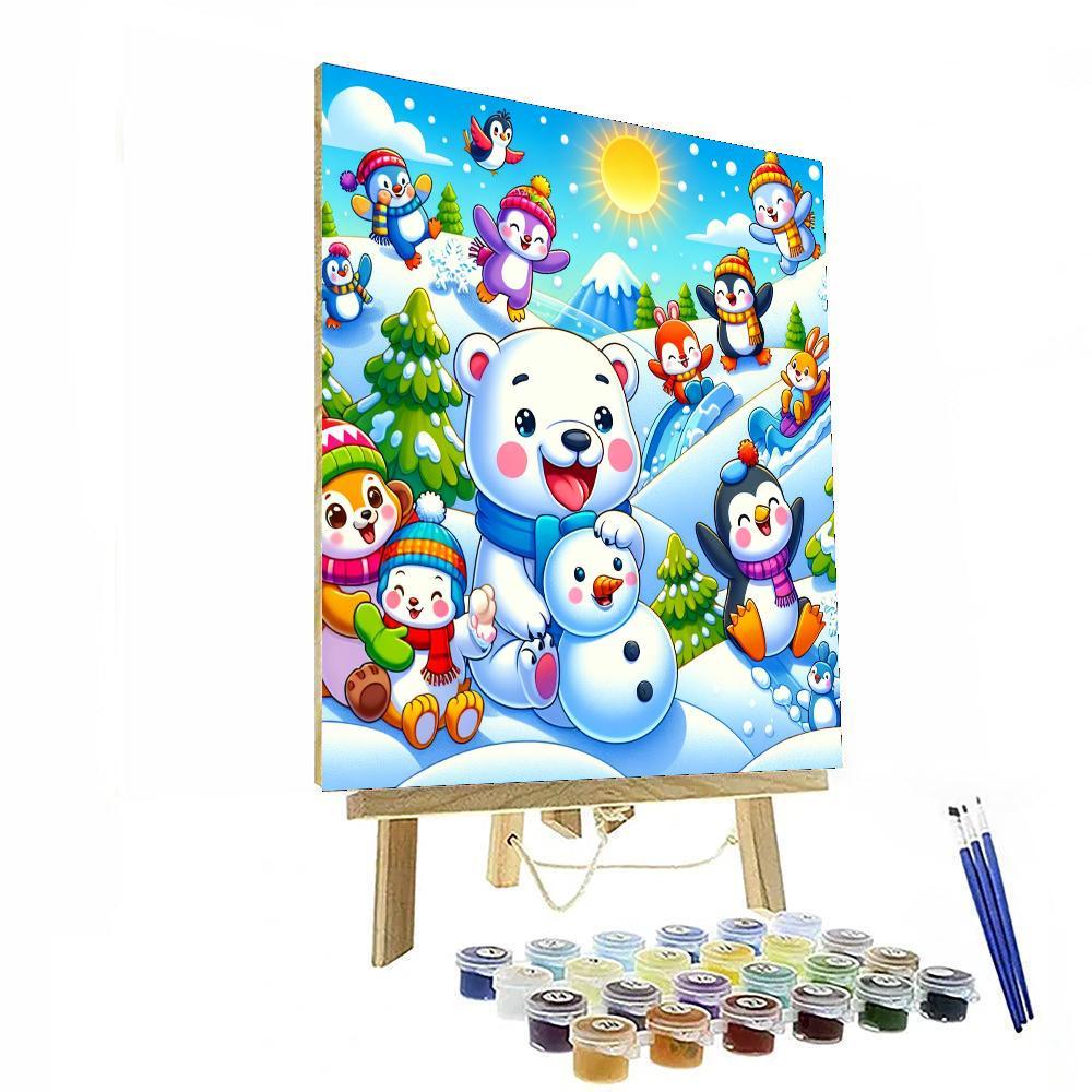Cuddly Winter Adventure Paint By Numbers
