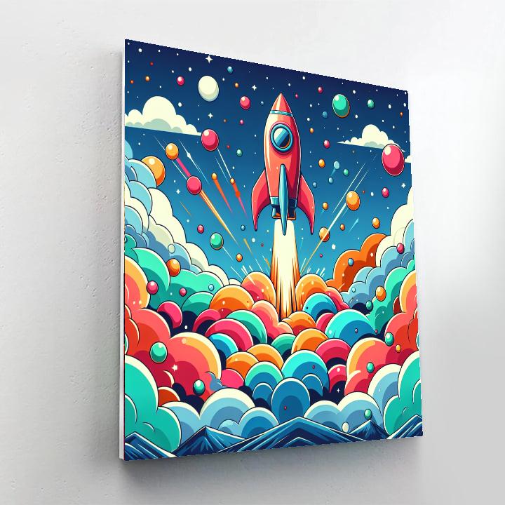 Bubble-fueled Rocket Painting By Numbers Kit