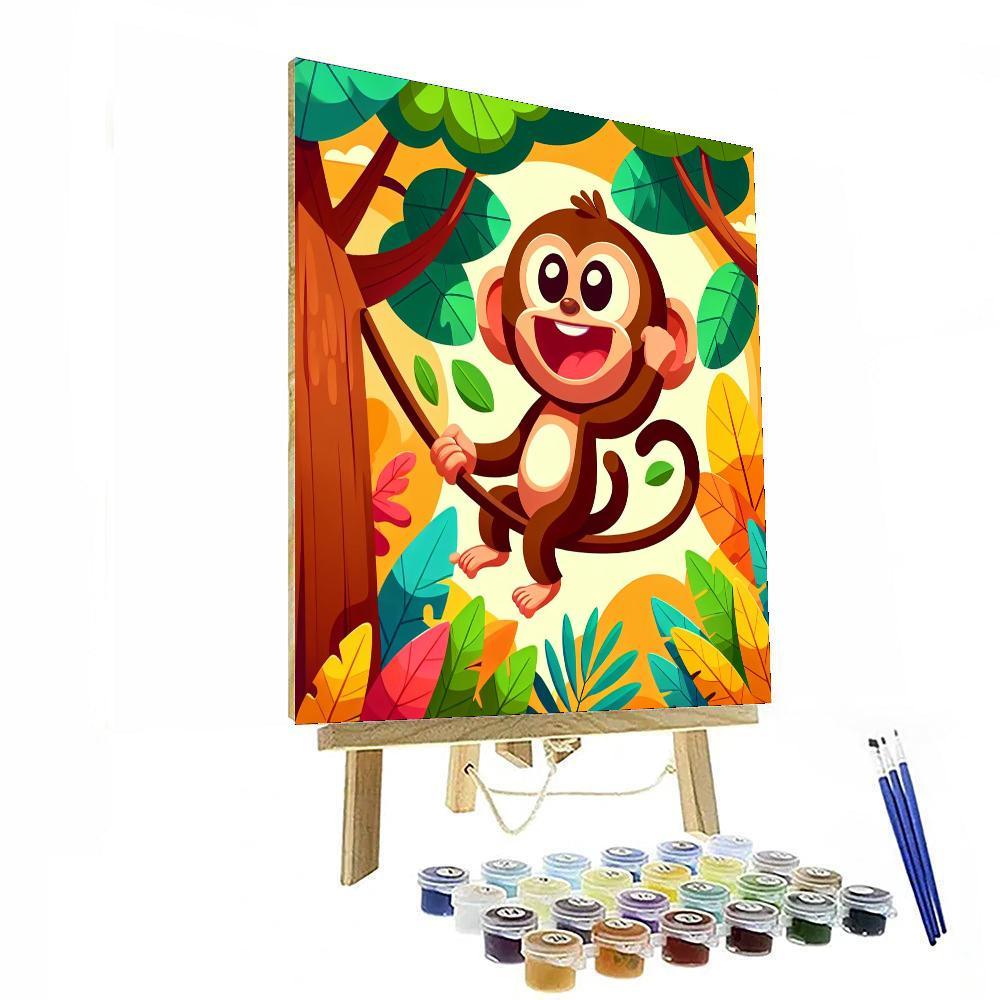 Jolly Monkey Paint By Numbers Art