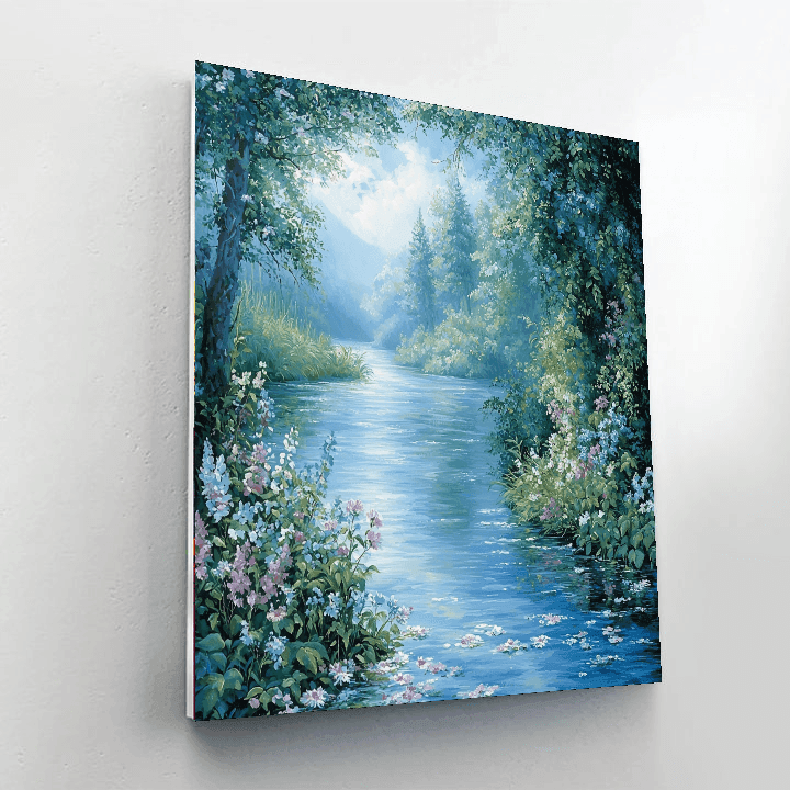 Monet Inspired Flowing River Dreams  Painting By Numbers Kit