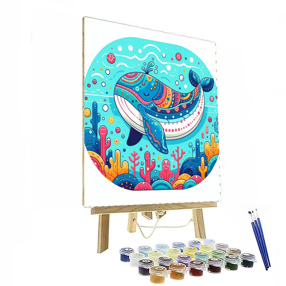 Colorful Whale Numbered Painting Kits