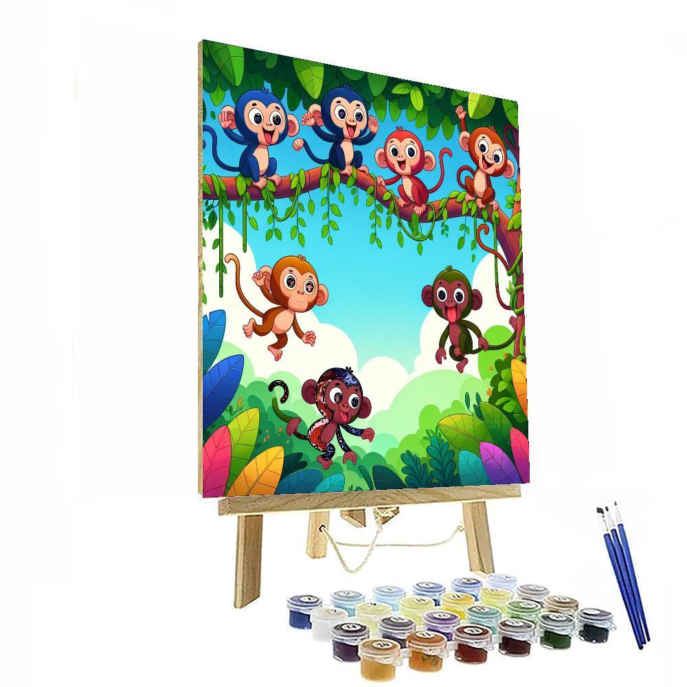 Mischievous Monkeys Paint By Numbers