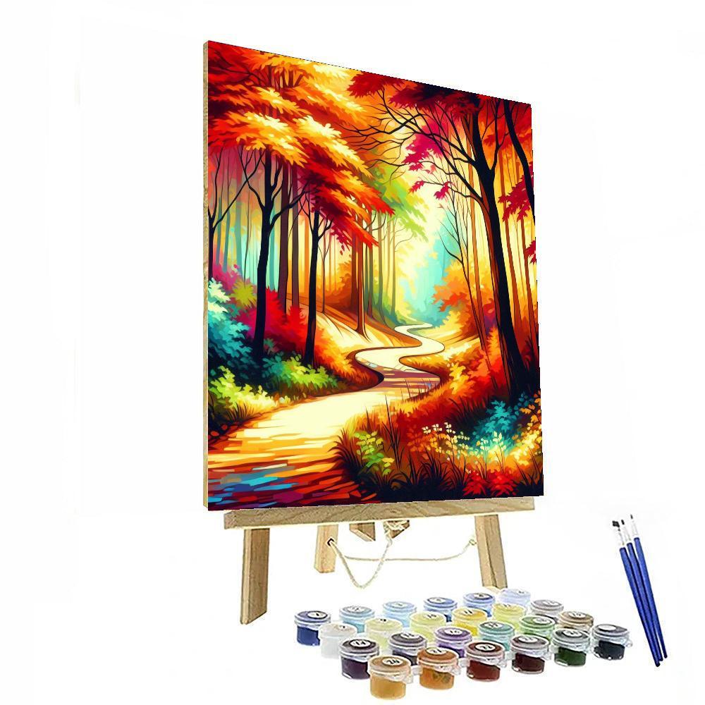 Bright Autumn Walk Paint By Number