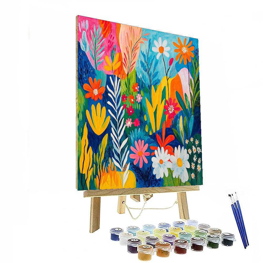 Matisse Inspired Colorful Garden Fantasy  Painting By Numbers Kit