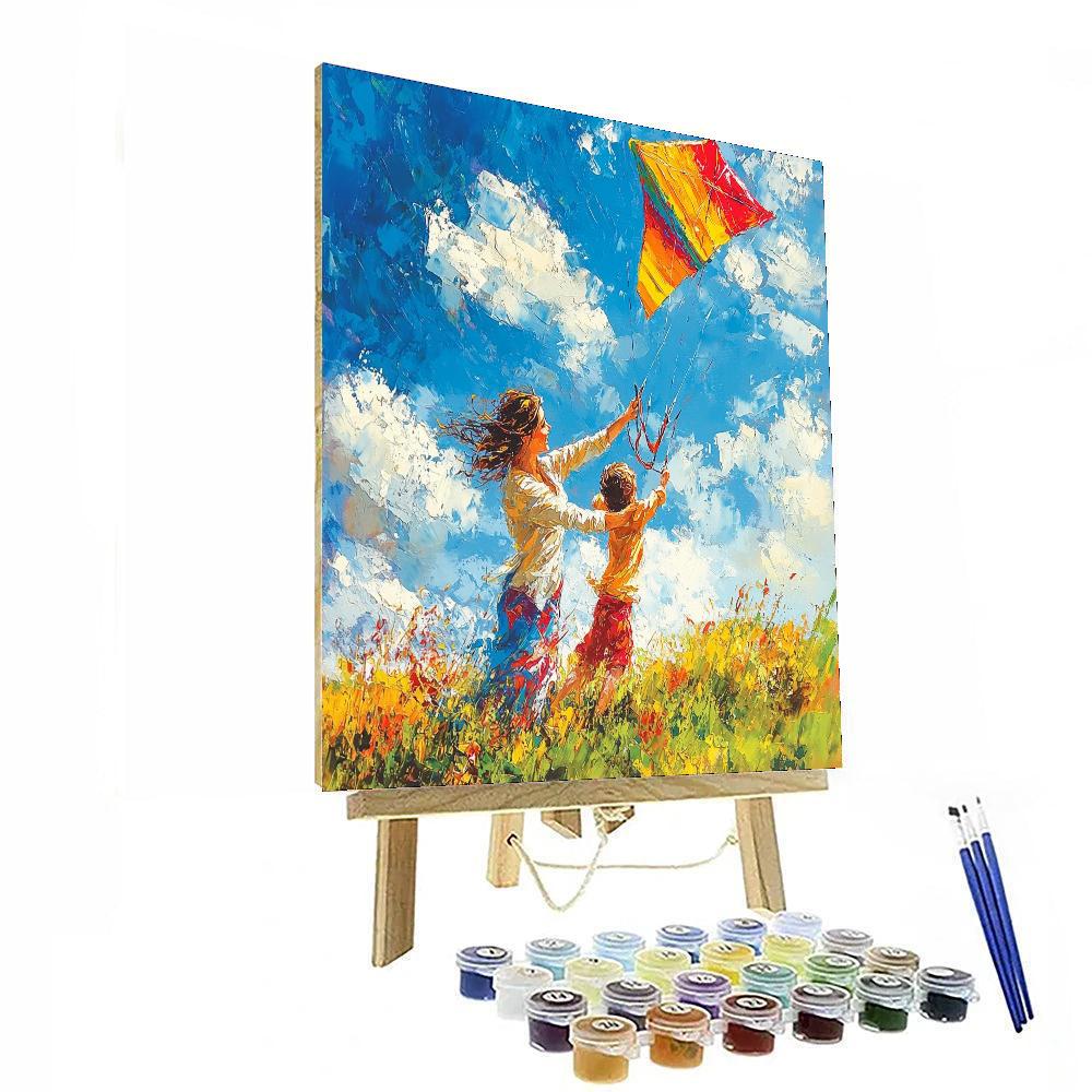 Kite Flying Laughter Number Painting