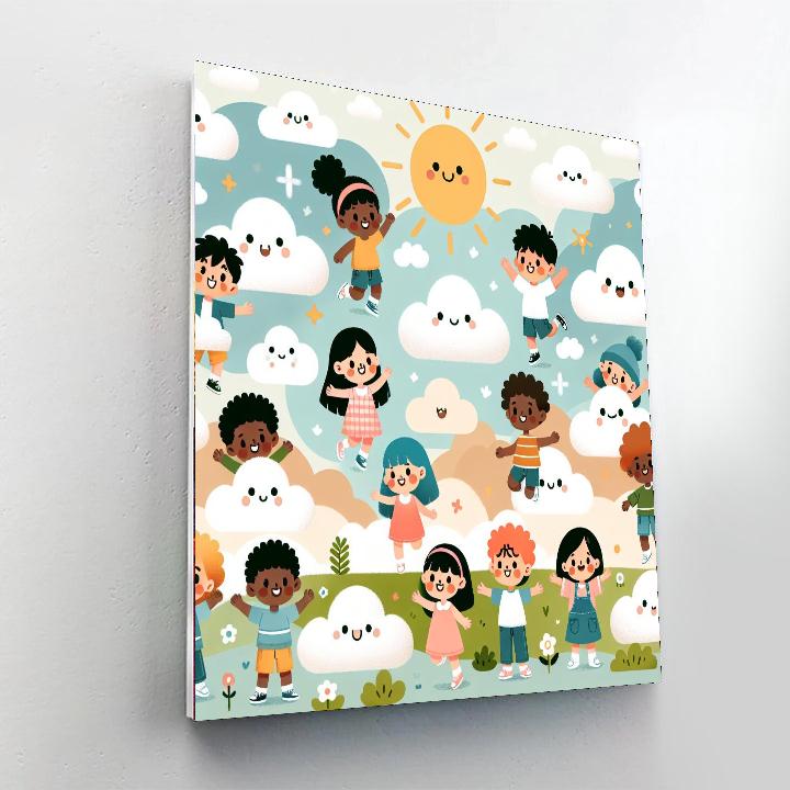 Cloudy Day Dreamland Number Painting