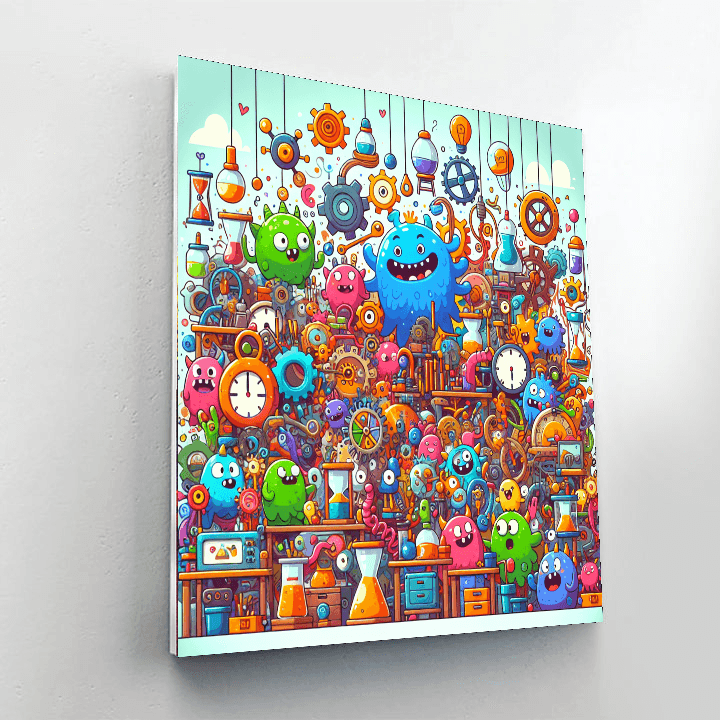 Funky Monster Workshop Number Painting