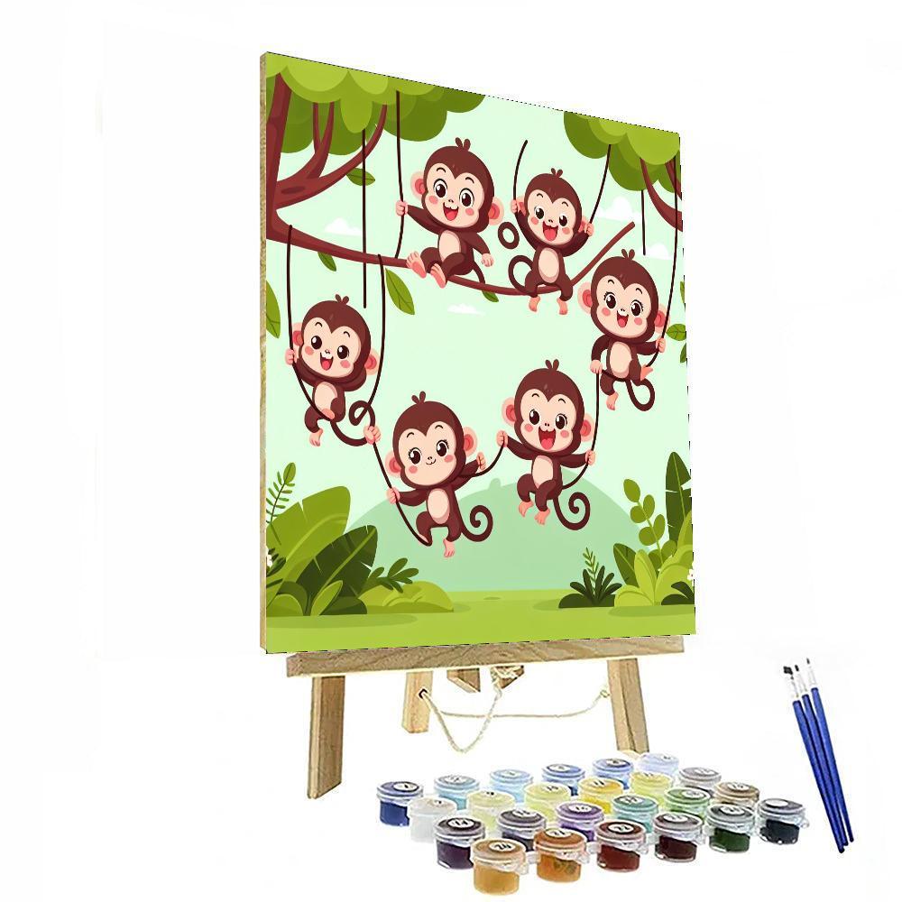 Silly Monkeys Paint By Color