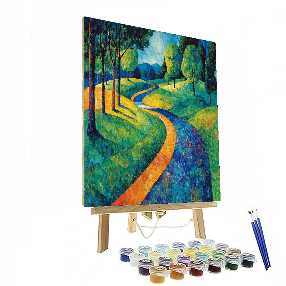 Paul Cézanne Inspired Abstract Harmony Of Nature  Painting By Numbers Kit