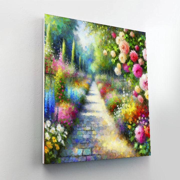 Charming Floral Pathway Paint By Number
