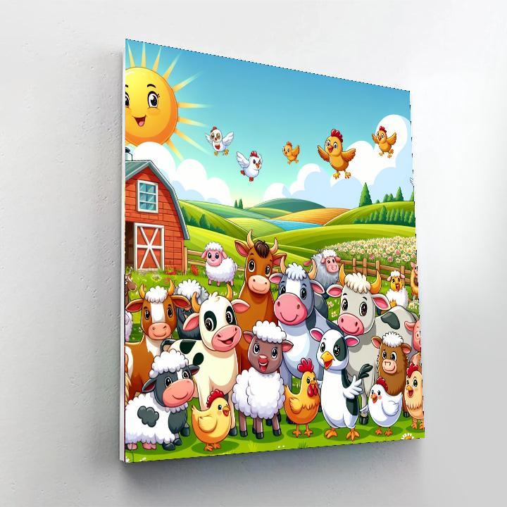 Sunny Animal Farm Fun Number Painting