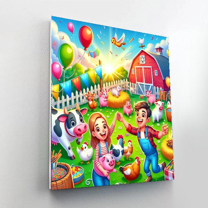 Colorful Farm Festival Painting By Numbers Kit