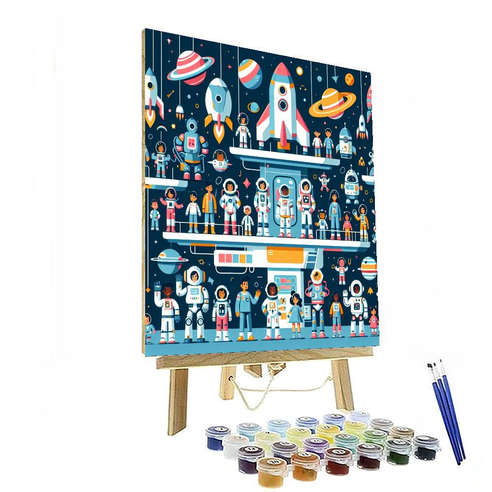 Imaginative Space Station Paint By Numbers Kits